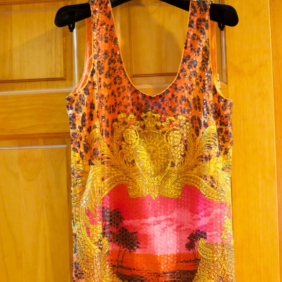Versace for H&M Dresses Versace For Hm Animal Print Sequined Mini